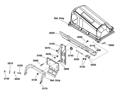 Hitch Group Diagram and Parts List for 1696133A-00  Briggs and Stratton Lawn Tractor Accessories